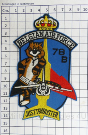 Belgische Luchtmacht Belgian Air Force 78 B Just Try Buster embleem - 14 x 9 cm - origineel
