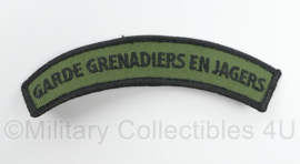 KL Nederlandse leger Garde Grenadiers en Jagers straatnaam - 10,5 x 3 cm - origineel