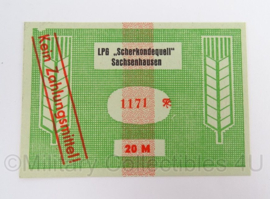 Duits LPG DDR Scherkondequell Sachsenhausen - 20 Mark - origineel