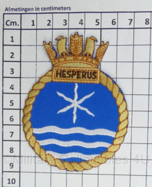 Royal British Navy patch HMS Hesperus - 8,5 x 7 cm - nieuw gemaakt