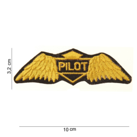 Pilot chest wing patch 10 x 3,2 cm diameter