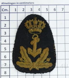 Koninklijke Marine Adelborst officier pet insigne van metaaldraad  - 7,5 x 5,5 cm - origineel