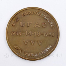Belgische Penning UFAC 1929-1949  1914-1918   - diameter 4,5 cm - origineel