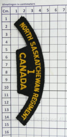Canadian Army shoulder title ENKEL North Saskatchewan Regiment 1 Canada - 14,5 x 4 cm - origineel