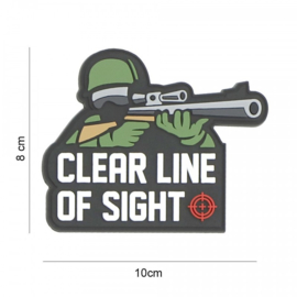 Embleem Clear line of sight - met klittenband - 3D PVC - 8 x 10 cm