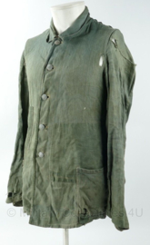 WO2 Duitse Drillich werkjas - gedragen door krijgsgevangene - maat Medium - origineel