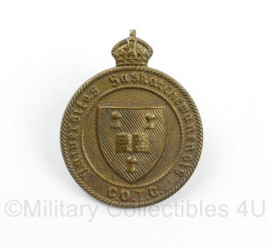 WO2 Canadese cap badge Canadian Saskatchewan University C.O.T.C. Cap Badge - King's Crown - 5 x 4 cm -  origineel