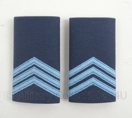 KLu Luchtmacht epauletten rang Sergeant - per paar - afmeting 5 x 10 cm -  origineel
