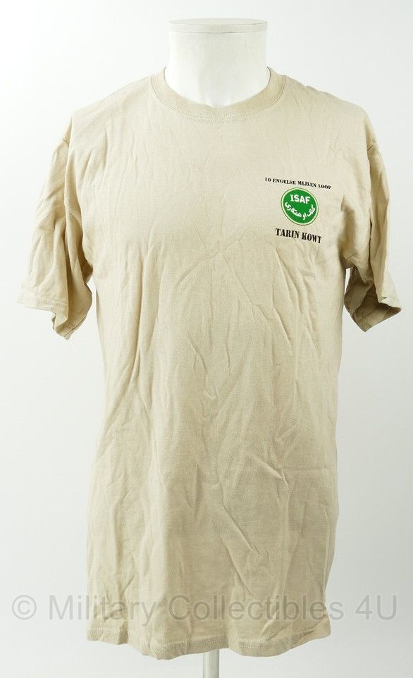KL T-shirt ISAF Missie Tarin Kowt Engelse 10 mijlen loop - maat Medium - gedragen - origineel