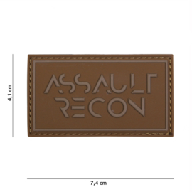 Embleem 3D PVC Assault Recon - COYOTE - 7,4 x 4,1 cm