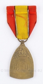 Belgische "Herinneringsmedaille 1914-1918" gouden medaille - Origineel