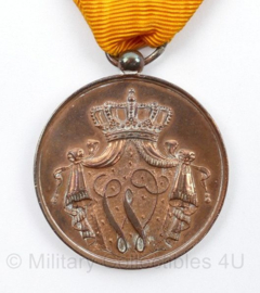 Medaille voor Trouwe Dienst Wilhelmina periode - 9,5 x 4 cm - origineel