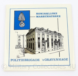 Kmar Koninklijke Marechaussee Politiebrigade 'S Gravenhage wandtegel - 15 x 15,5 cm - origineel