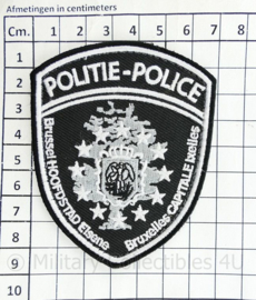 Belgische Politie embleem Brussel - 9 x 7 cm - origineel