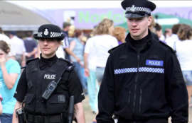 Britse politie POLICE fleece jack zwart & geblokt - Large Tall of Medium Short  origineel
