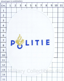 Nederlandse politie zeldzaam wit embleem - vroeg model - origineel