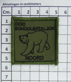 Defensie OCIO Schoolbataljon Noord borstembleem - met klittenband - 5 x 5 cm - origineel