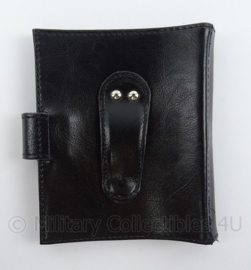 Nederlandse Politie bonnenboekje modern - zwart leder - afmeting 13 x 16 cm - origineel