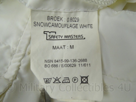 KM Marine Korps Mariniers sneeuwcamouflage Parka Snowcamouflage White en broek Snowcamouflage - Safety Masters - maat Medium - origineel