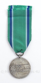 Poolse medaille PRL 2 fur verdienste im transportwesen ZILVER - afmeting 3,5 x 10,5 cm - origineel