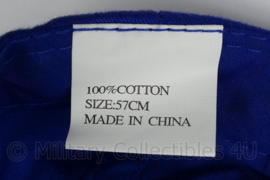 Blauwe Britse Politie cap - maat 57 - gedragen - origineel