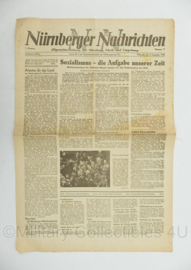 WO2 Duitse krant Nurnberger Nachrichten Nordbayern nr. 17 5 december 1945 - 47 x 32 cm - origineel