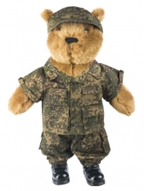 Teddybeer groot 50cm met Russisch flora camo uniform