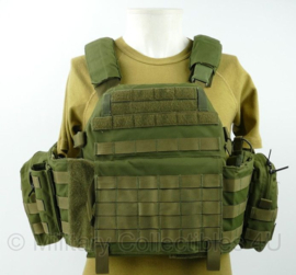 Plate Carrier Warrior Assault Systems DCS Green met 2 utility pouches  - origineel