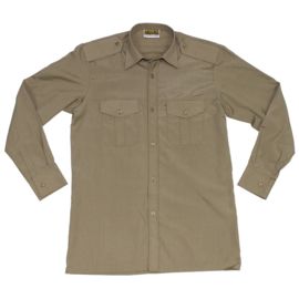 Ongebruikt leger Overhemd bruin / khaki - lange mouwen - maat 36 of 39 - origineel