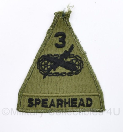 US Army naoorlogs 3rd Armored division spearhead subdued embleem - 10 x 8,5 cm - origineel