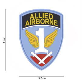 Embleem 3D PVC met klittenband - First Allied Airborne Army - met klittenband - 8 x 5,7 cm