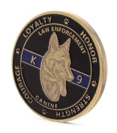 K-9 Police Law Enforcement honden eenheid dog coin Canine K-9 unit