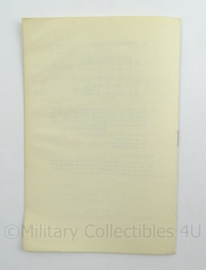 Staf Bevelhebber Nederlandsche strijdkrachten oefenings aanwijzing No5 uit 1945 - afmeting 15 x 23 cm - origineel