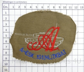 KL embleem A-ESK 101(NL)TKBAT Tankbataljon - 12 x 9½ cm - origineel