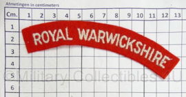 Britse leger Royal Warwickshire shoulder titles PAAR - 13 x 4 cm - origineel