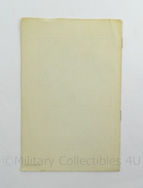 Staf Bevelhebber Nederlandsche strijdkrachten oefenings aanwijzing No1 uit 1945 - afmeting 15 x 23 cm - origineel