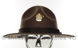US ww2 Enlisted campaign hat met metalen insigne Drill Instructor