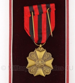 Belgische "Burgerlijk ereteken" Bronze medaille met doosje - Origineel