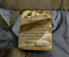 Carinthia TRG Trousers Olive waterproof regenbroek met beenzakken groen - maat Extra Large - NIEUW - origineel