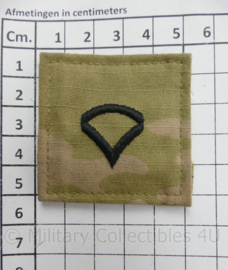 Patch US Army DCU desert camo E-3 Private First Class - met klittenband - 5 x 5 cm - origineel