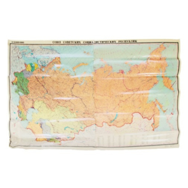 Originele Russische landkaart - 112 x 176 cm ! origineel!