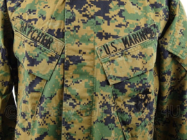 USMC US Marine Corps Marpat BDU camo jas met insignes - maat Small-short - origineel
