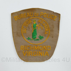 Amerikaanse Politie embleem American Bureau of Police Richmond Virginia patch - 11 x 10 cm - origineel