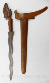 Nederlands-Indië Kris met luxe versierde greep - afmeting 39 x 2,5 cm - origineel