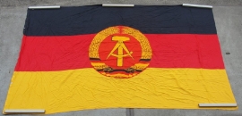 DDR Vlag Banner katoen groot - 2.32 x 2 meter - origineel