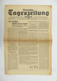 WO2 Duitse krant Frankische Tageszeitung nr. 6 8/9 januari 1944 - 47 x 32 cm - origineel