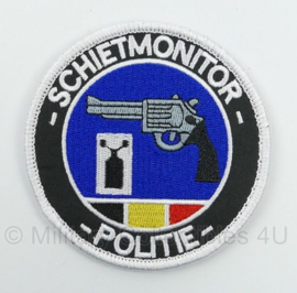 Belgische Politie Schietmonitor Politie embleem met klittenband - 8,5 cm diameter