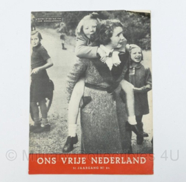 Tijdschrift Ons Vrije Nederland 5e jaargang No 24  1945 - origineel
