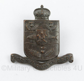 WW2 Canadian cap badge  Technical College COTC - Kings Crown - 5,5 x 5 cm - origineel