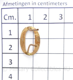 Wo2 Eenheid nummer 0 metaal - 2 x 1,5 cm - origineel